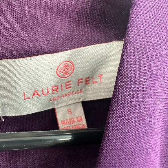 Laurie Felt Size Small Blouse Purple Bell Sleeve Tunic Loose High Neck Keyhole - Picture 5 of 5